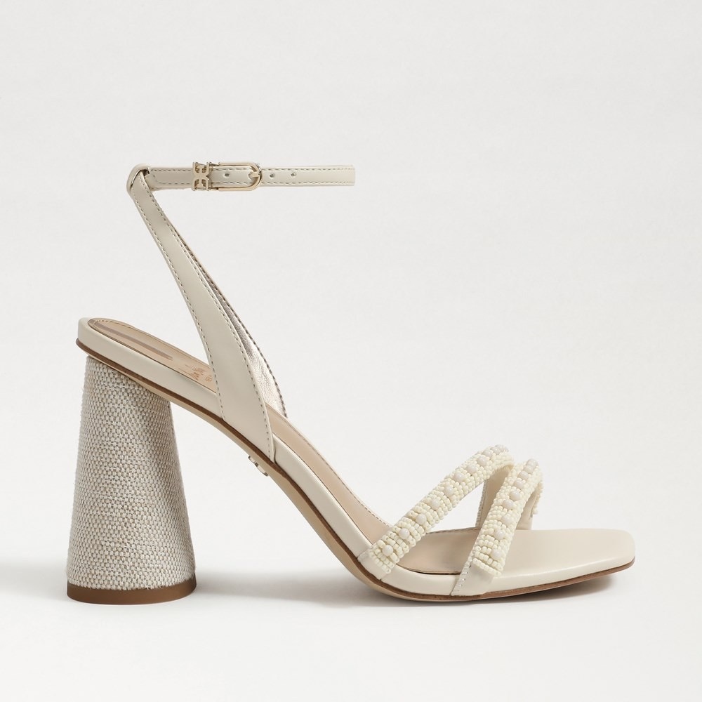Sam Edelman | Kia Beads Block Heals in Modern Ivory - Picture 7 of 8